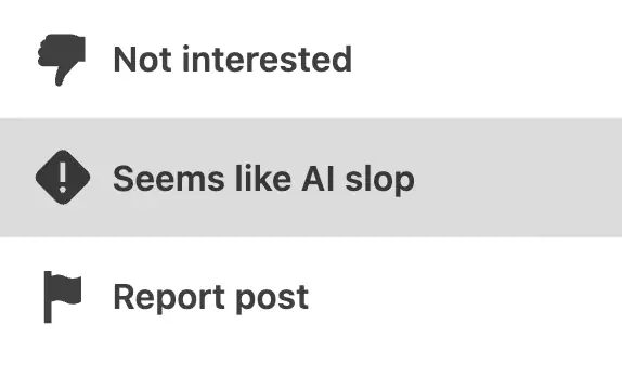 LinkedIn AI slop screenshot