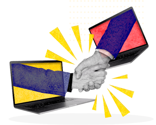 handshake to represent generated leads