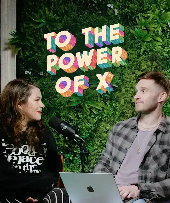 Kayleigh and Chuck on To the Power of X in the studio