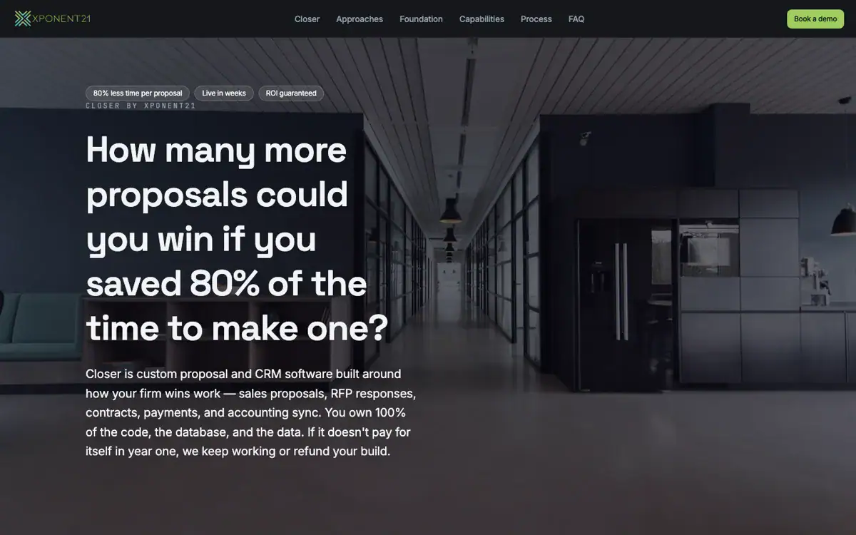 Closer by Xponent21 proposal and CRM software