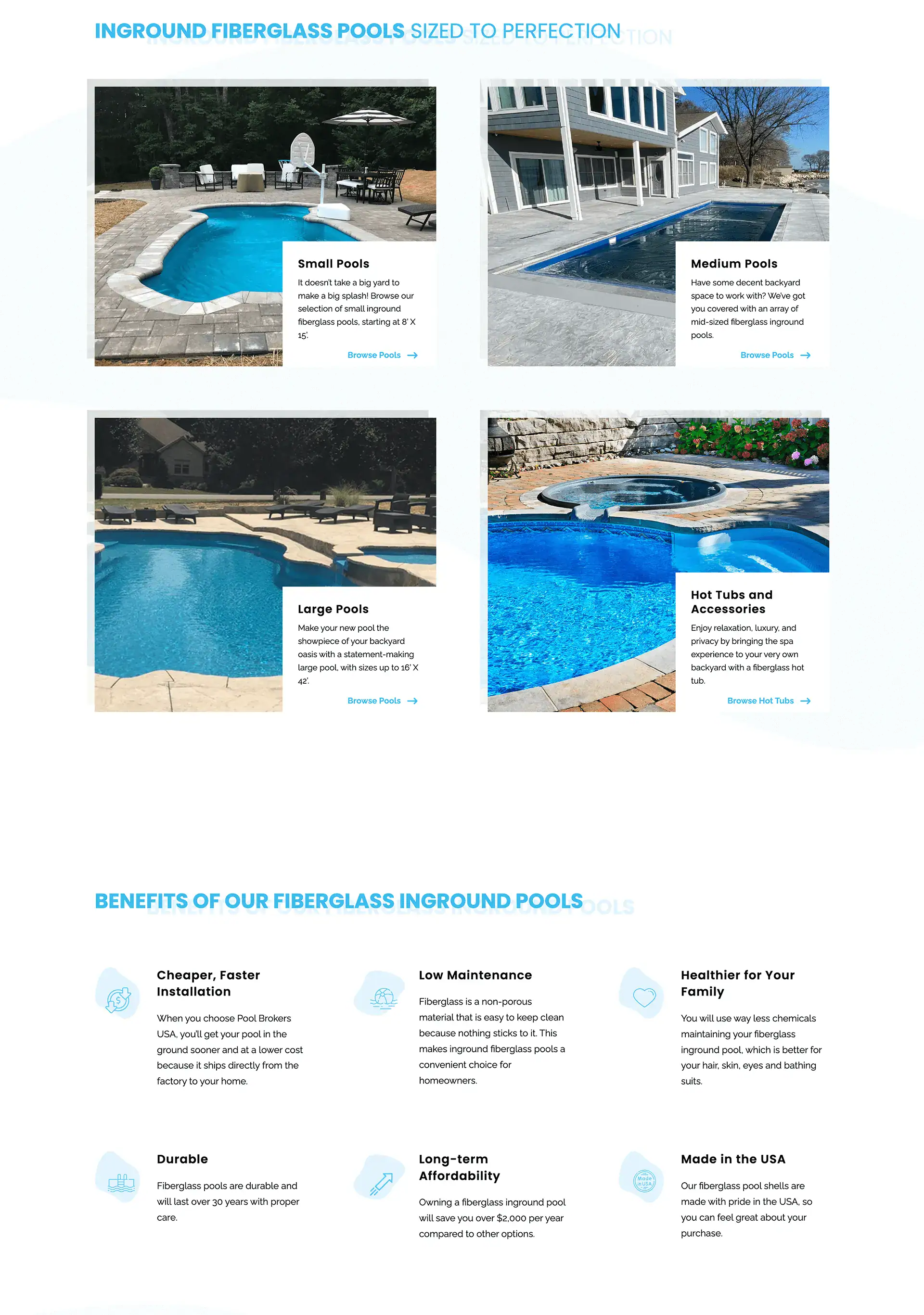 Pool Brokers Website Screenshot