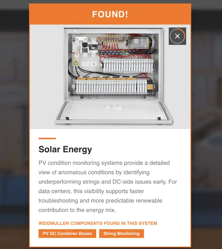 screen shot of trade show game interface