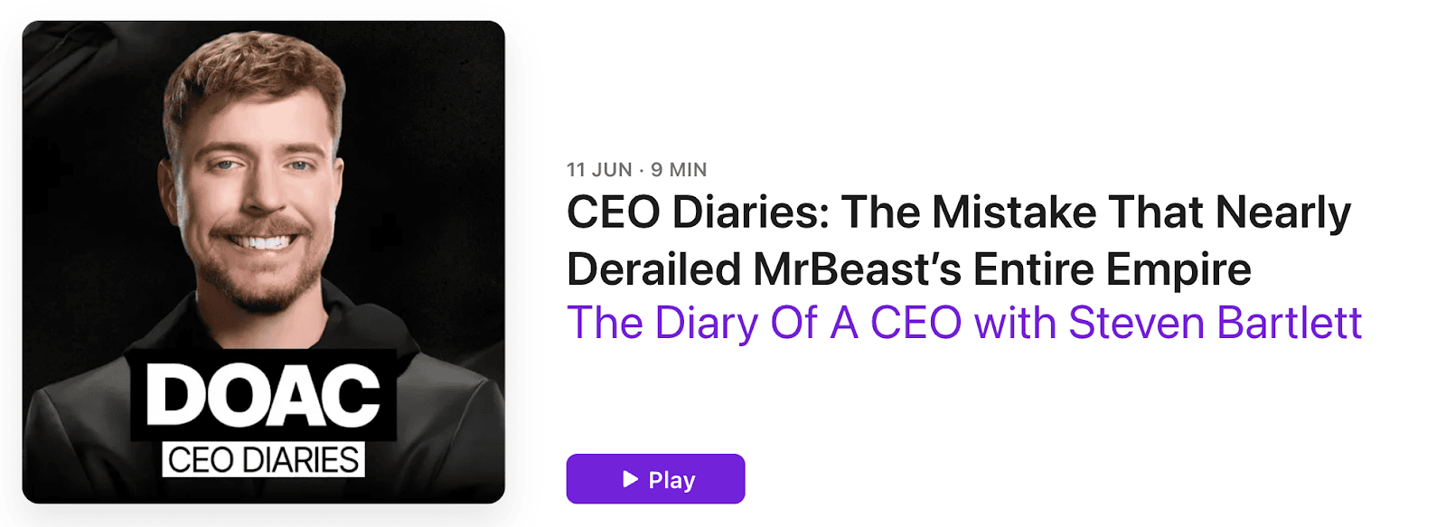 MrBeast CEO Podcast