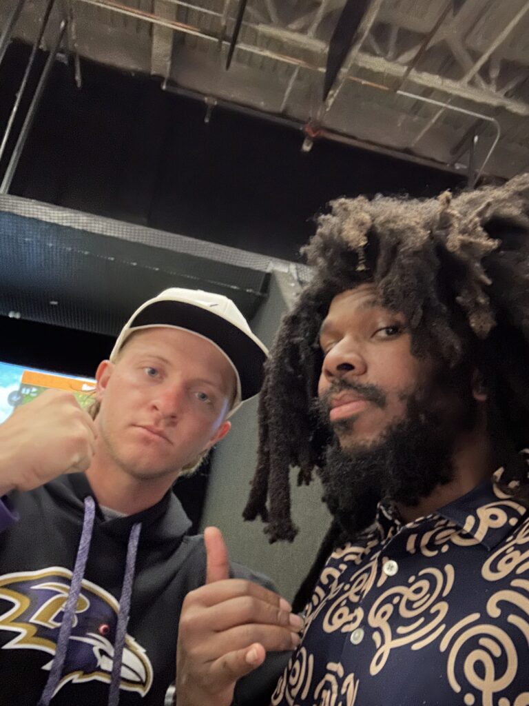 A picture of myself (Garry Callis Jr) and Carter Smith (The DOD KING) a very notable figure in the landscape of social media golf creators. 