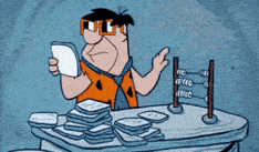 gif of Fred Flintstone using abacus to count